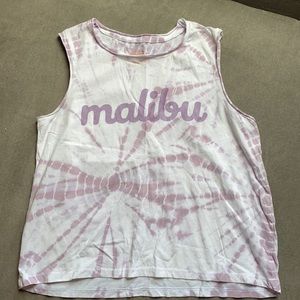 Malibu boxy tie-dyed cropped tank